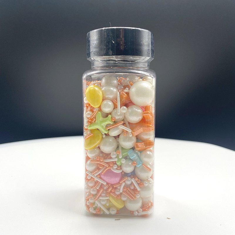 Bulk Holiday Halloween Plastic Quin Fancy Fruity Mix Slime Fire Edible Sugar Cake Cupcake Container Sprinkles