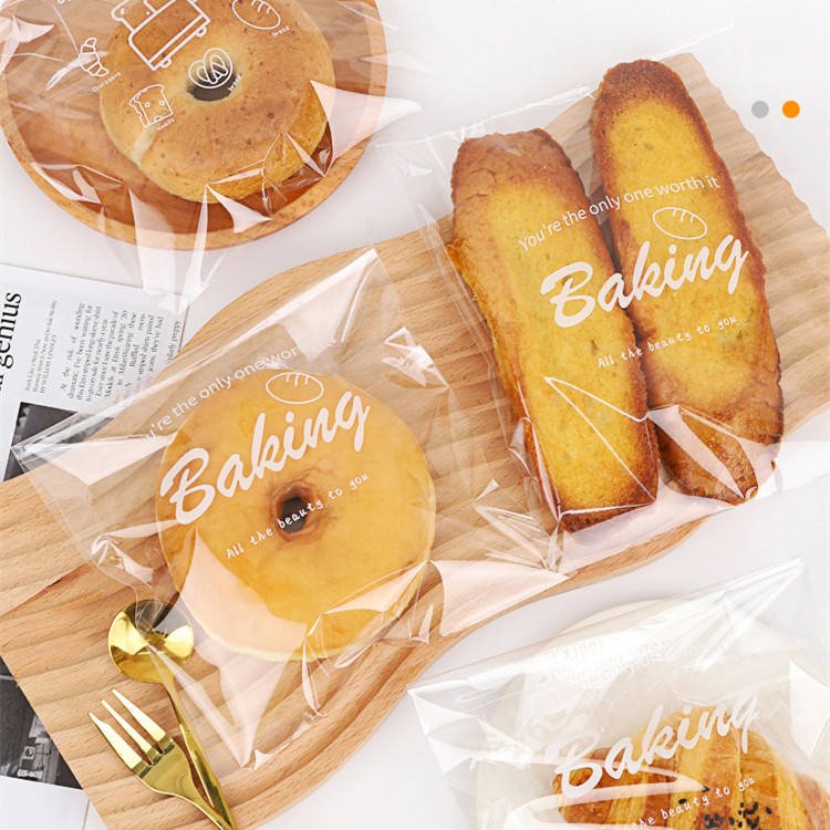 Wholesale Custom Logo Printing Price Cheap OPP Loaf Toast Wicket Bakery Bread Packaging Bag