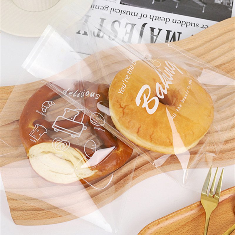 Wholesale Custom Logo Printing Price Cheap OPP Loaf Toast Wicket Bakery Bread Packaging Bag