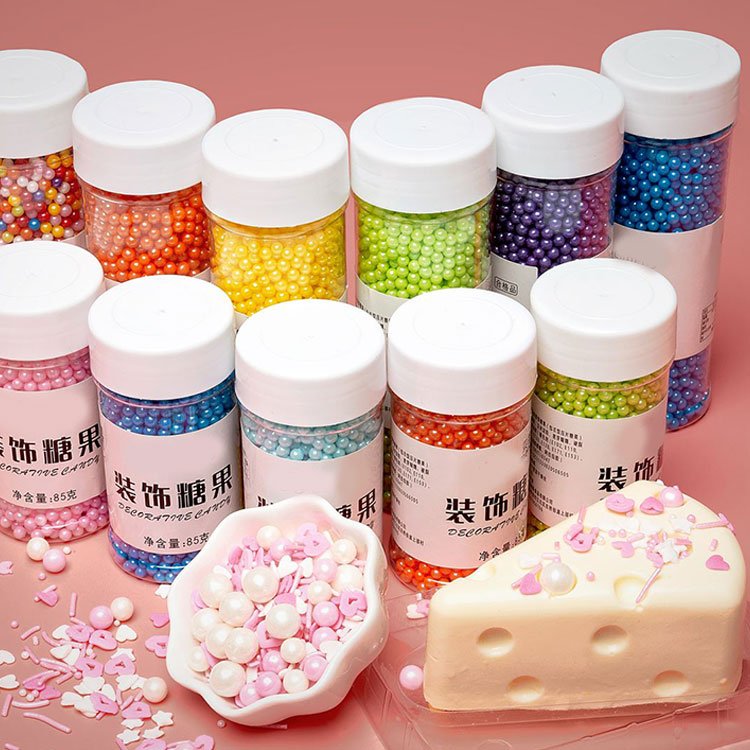 Hot Selling Good Quality Clay Slime White Cake Sprinkles 15 Mm