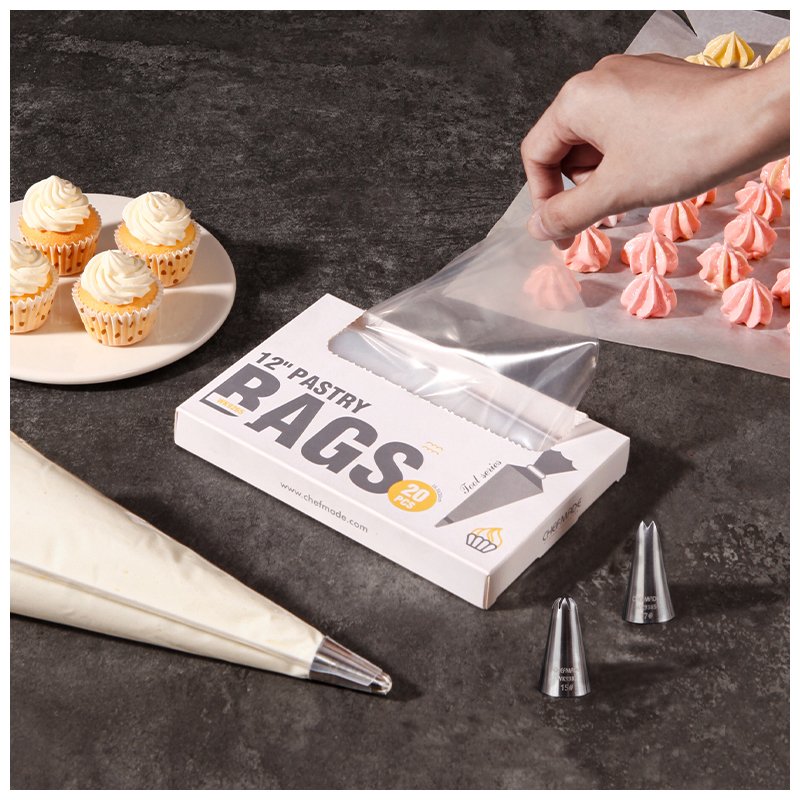 Chefmade Kitchen Baking Tool Cake Decoration Piping 12" PE Plastic Disposable Pastry Bag