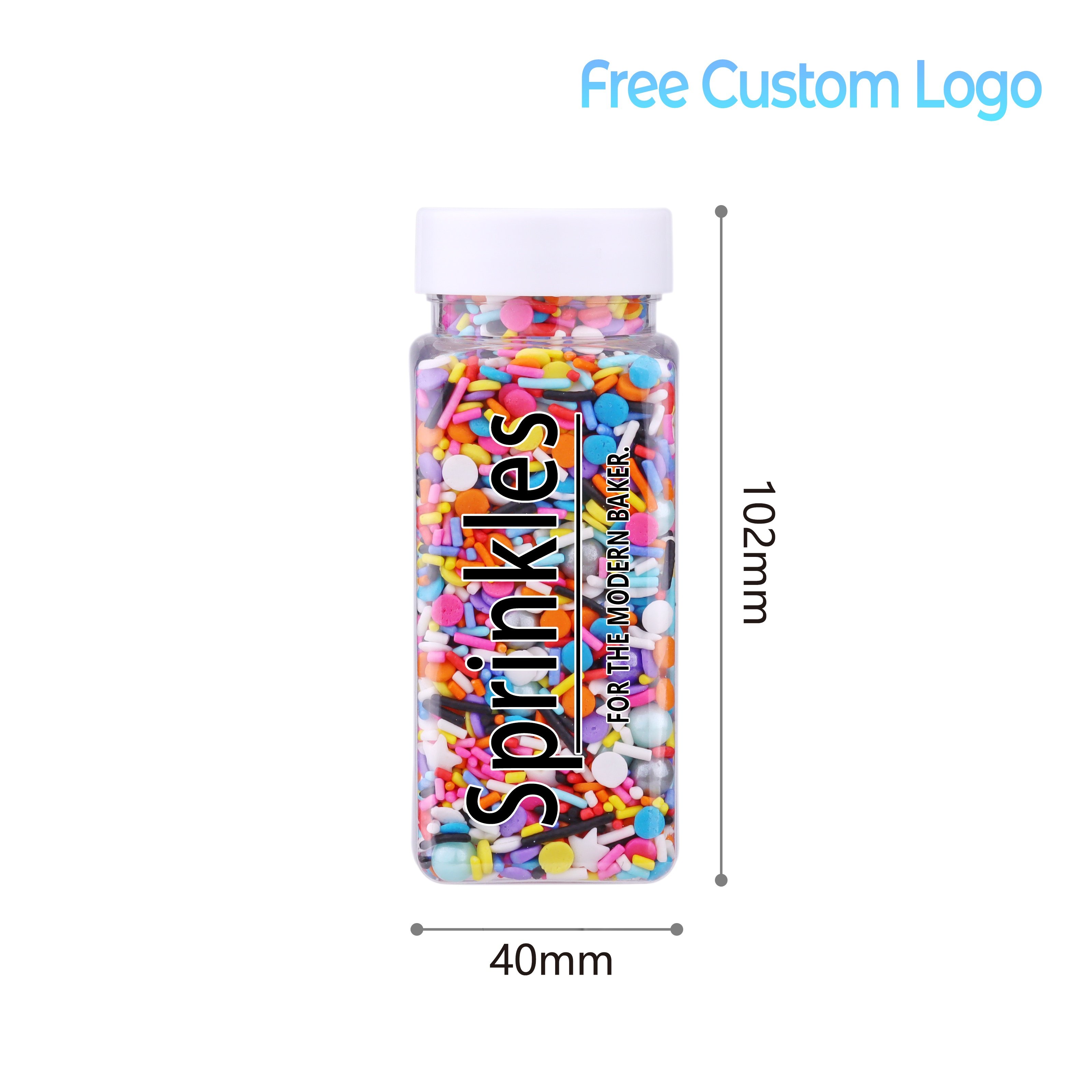 LOVEBAKERY Baby Girl Pink Sprinkles With Star Glitter For Ice Cream Chocolate Bakery Ingredients Sprinkles Cake Decorations