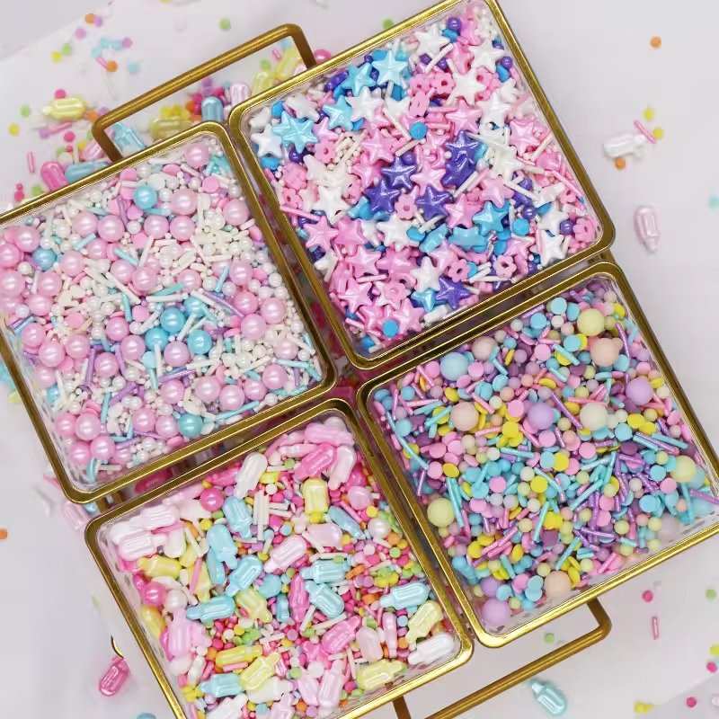 120g HALAL Mermaid Tails Candy Sprinkles Mixed Edible Cake Decoration for Bakery Ingredients