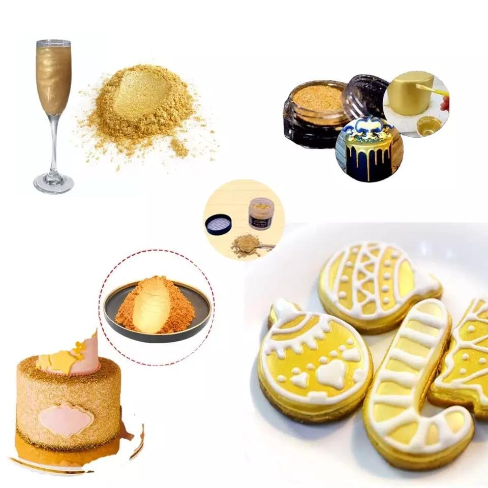Food grade gold edible luster dust for cake decoration
