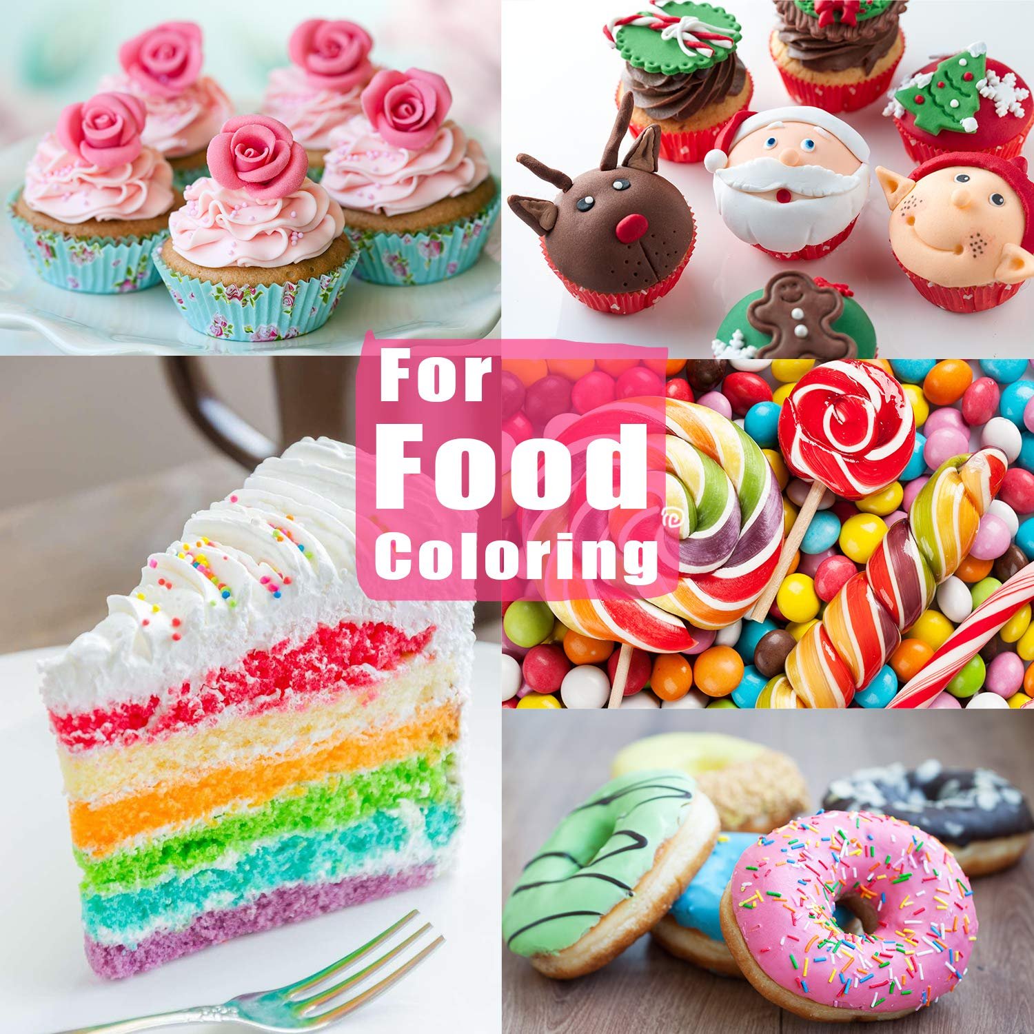 Colors Cake Food Coloring Liquid Vibrant Colors Edible Food Dye for Cake Decorating, Baking, Easter Egg,Fondant, Icing