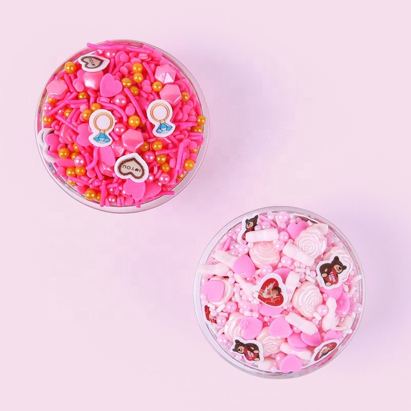 Lovebakery Customized Edible Wafer Paper for Cakes Pink Sugar Sprinkles Kosher Sprinkles Comestibles Al Mayor for Valentines