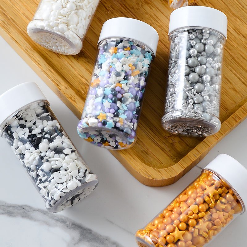 Golden and silvery artificial color and natural pigment edible sugar beads bakery ingredients manufacturer for cake decoration