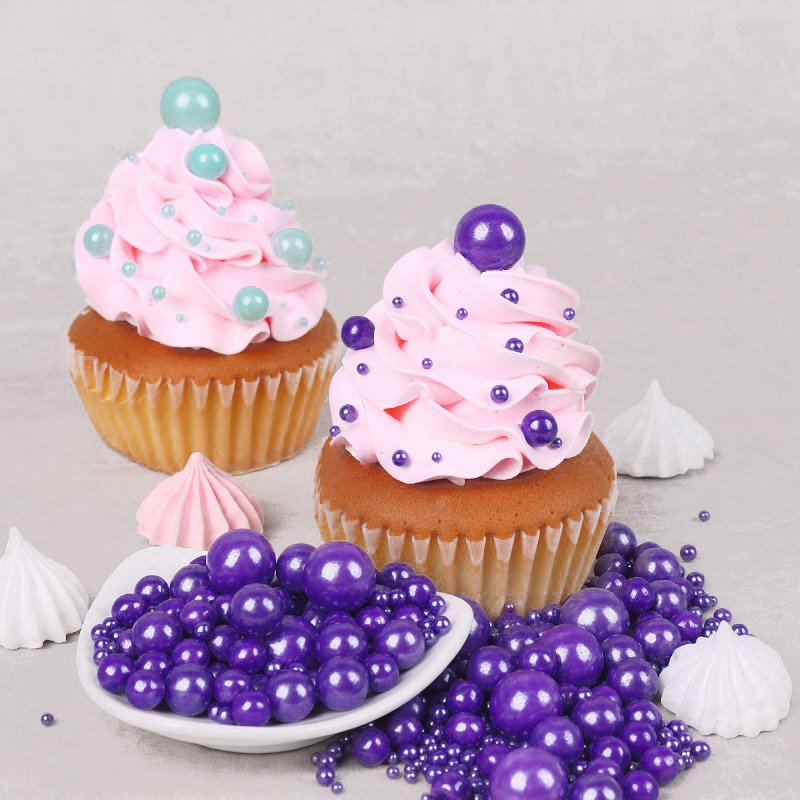 Sprinkles Pearls White Cake Decorations Edible Sugar Pearls for Cakes Pink Edible Pearls for Pastry for Bakery Decoration Ingred