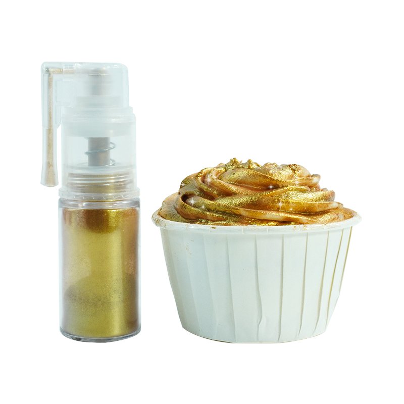 Food Coloring E171 Free Edible Gold Shimmer Dusting Powder for Cakes Cocktail