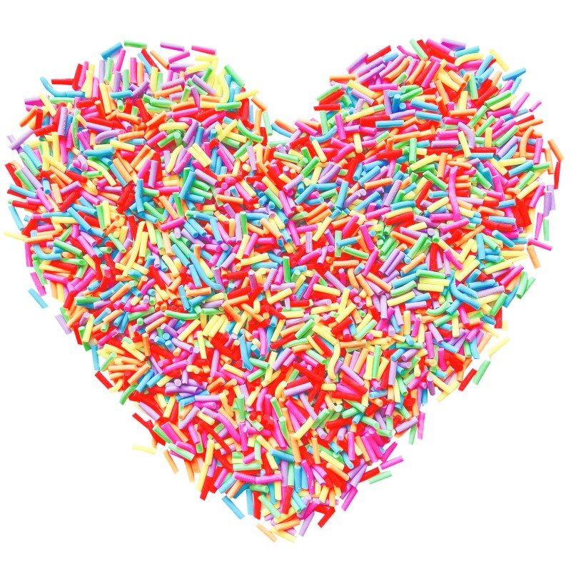 Icing sugar rainbow colour Factory Supply Food Grade Rainbow Sprinkles for Cake
