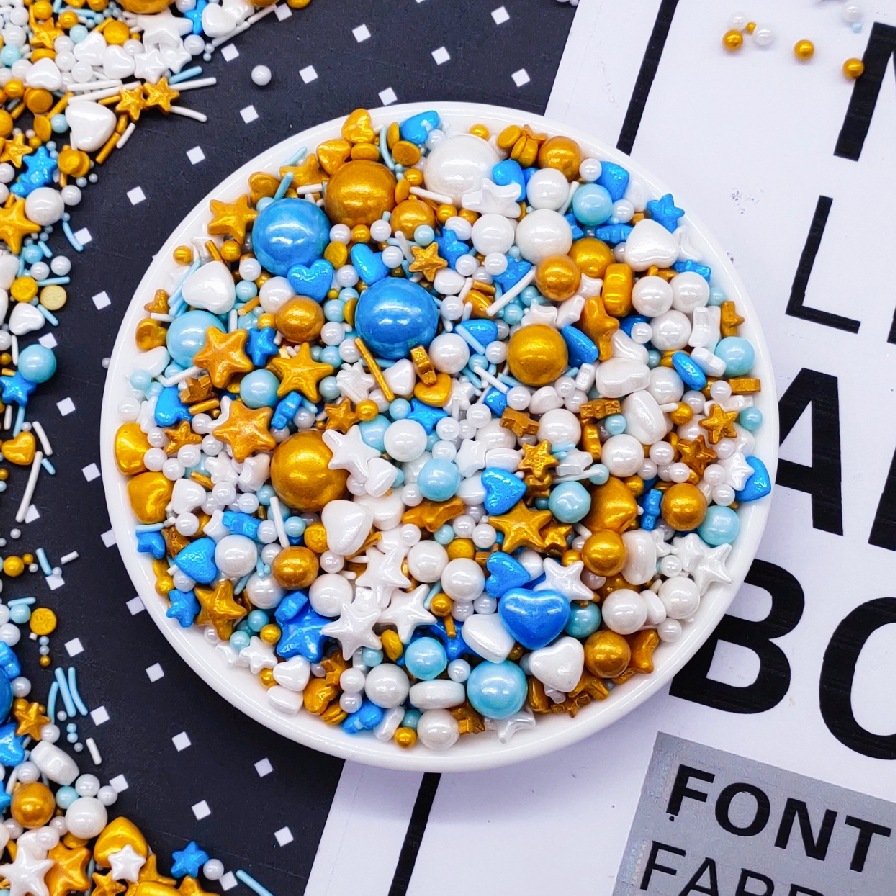 Mixed Colorful Eatable Sprinkles Cake Sugar Beads For Bakery Decoration Ingredients