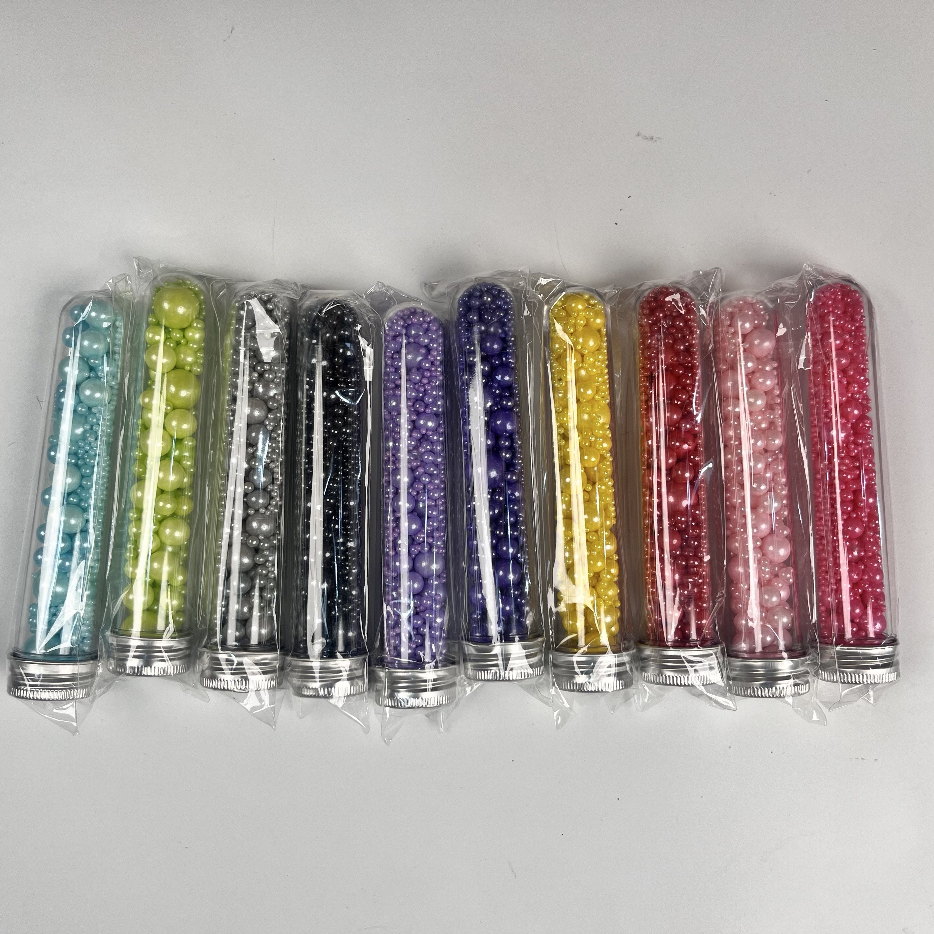 Edible colorful mix beads gold white pink blue purple mixed color sugar sprinkles cake supplies