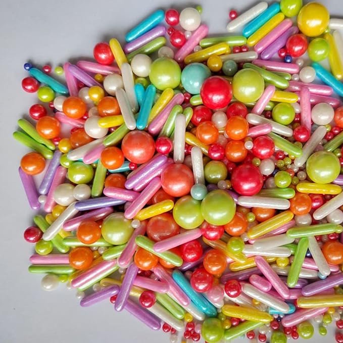 Edible Gold Pearl Sugar Sprinkles Candy Mix Size Baking Edible Cake Decorations Cupcake Toppers Cookie Decorating