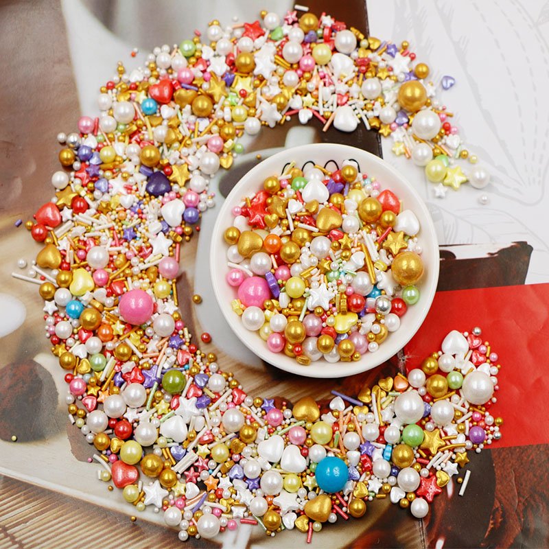 Factory Supply Food Grade Rainbow Sprinkles for Cake Bakery Decoration Ingredients,cake decoration accessories Cake Sprinkles