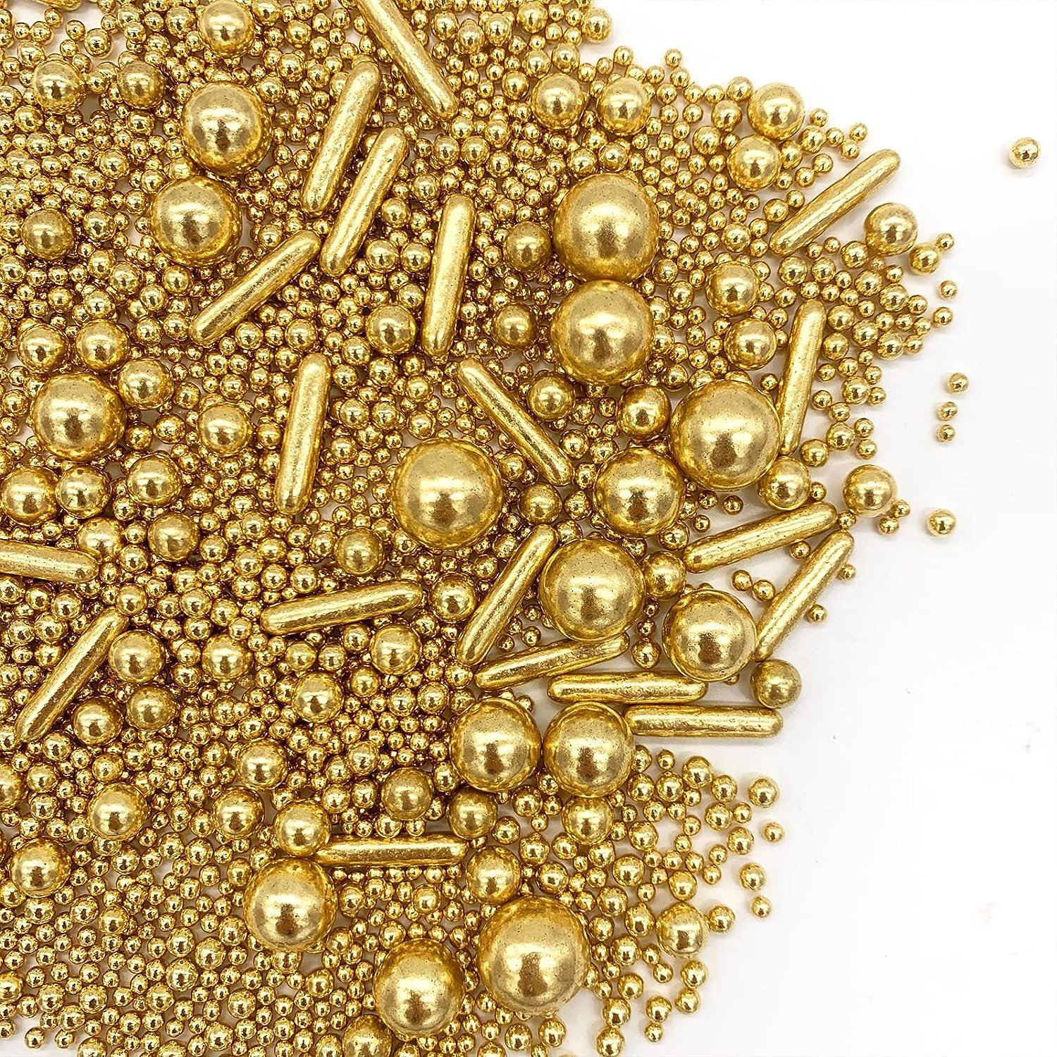 2mm pearl bead golden sugar beads to decorate desserts