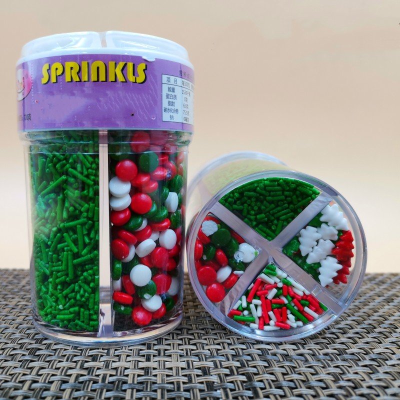 6 grid 4 grid Halal Sprinkles edible sugar beads cake sprinkles