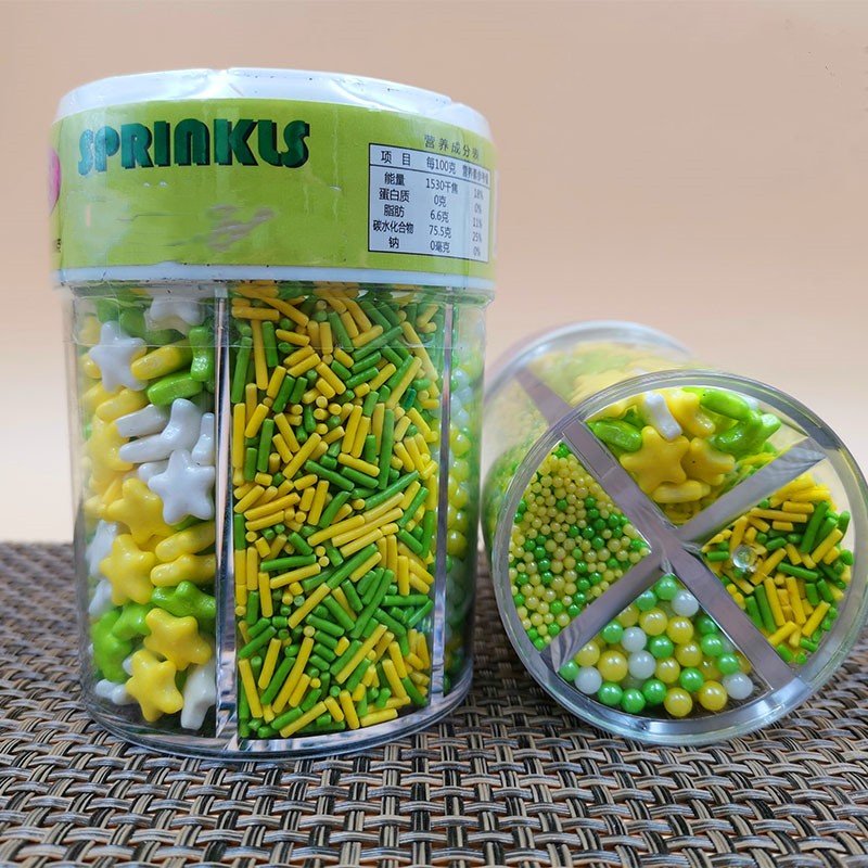 6 grid 4 grid Halal Sprinkles edible sugar beads cake sprinkles