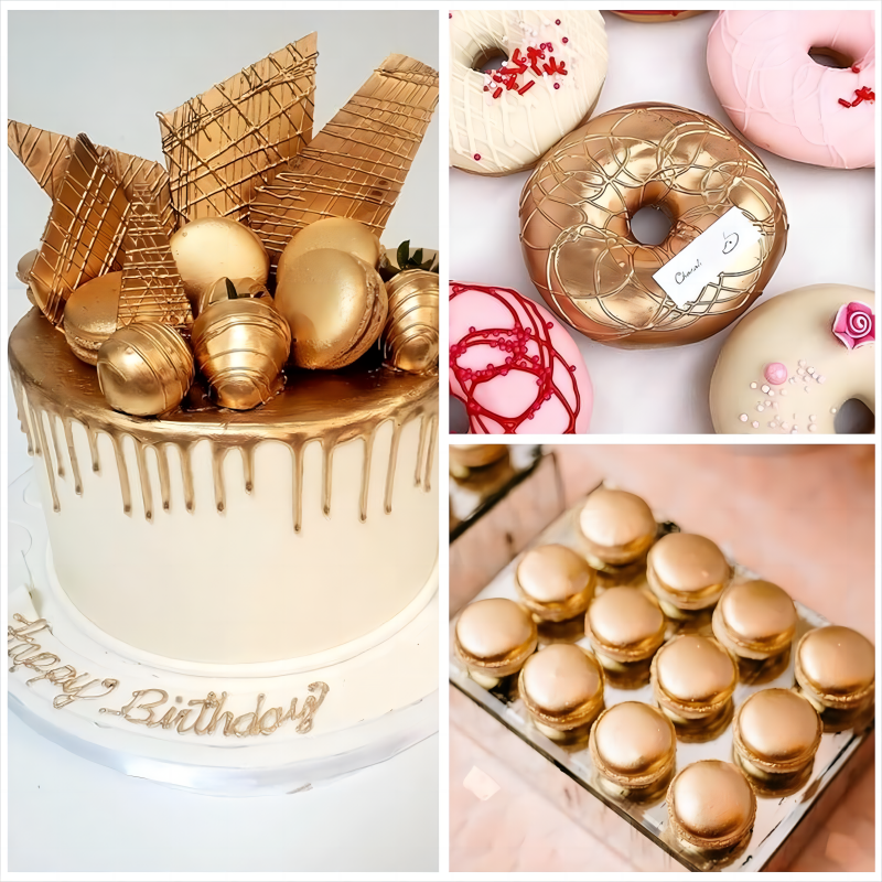 EU Approved E171 Free Copper Edible Luster Dust Metallic Food Grade Coloring Glitter for Drinks Cake Decorating