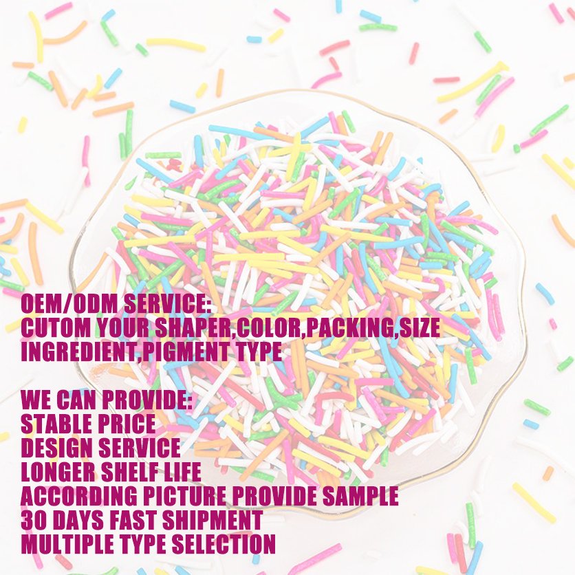 Bakery decoration ingredients sprinkles cake decoration Jimmies sprinkles comestibles