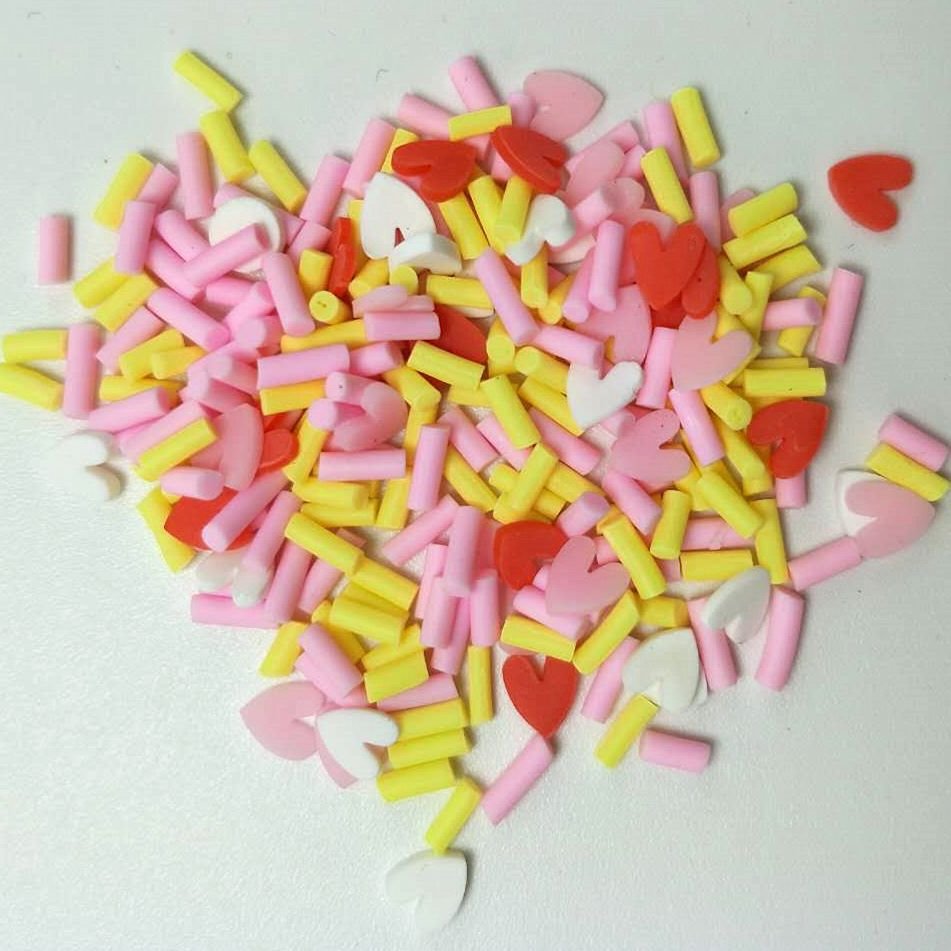 Modern 100g/Bag Resin Polymer Clay Sprinkles Mix Slime Stuffing Simulation Sugar Simulation Cake Decoration Chocolate Confitti