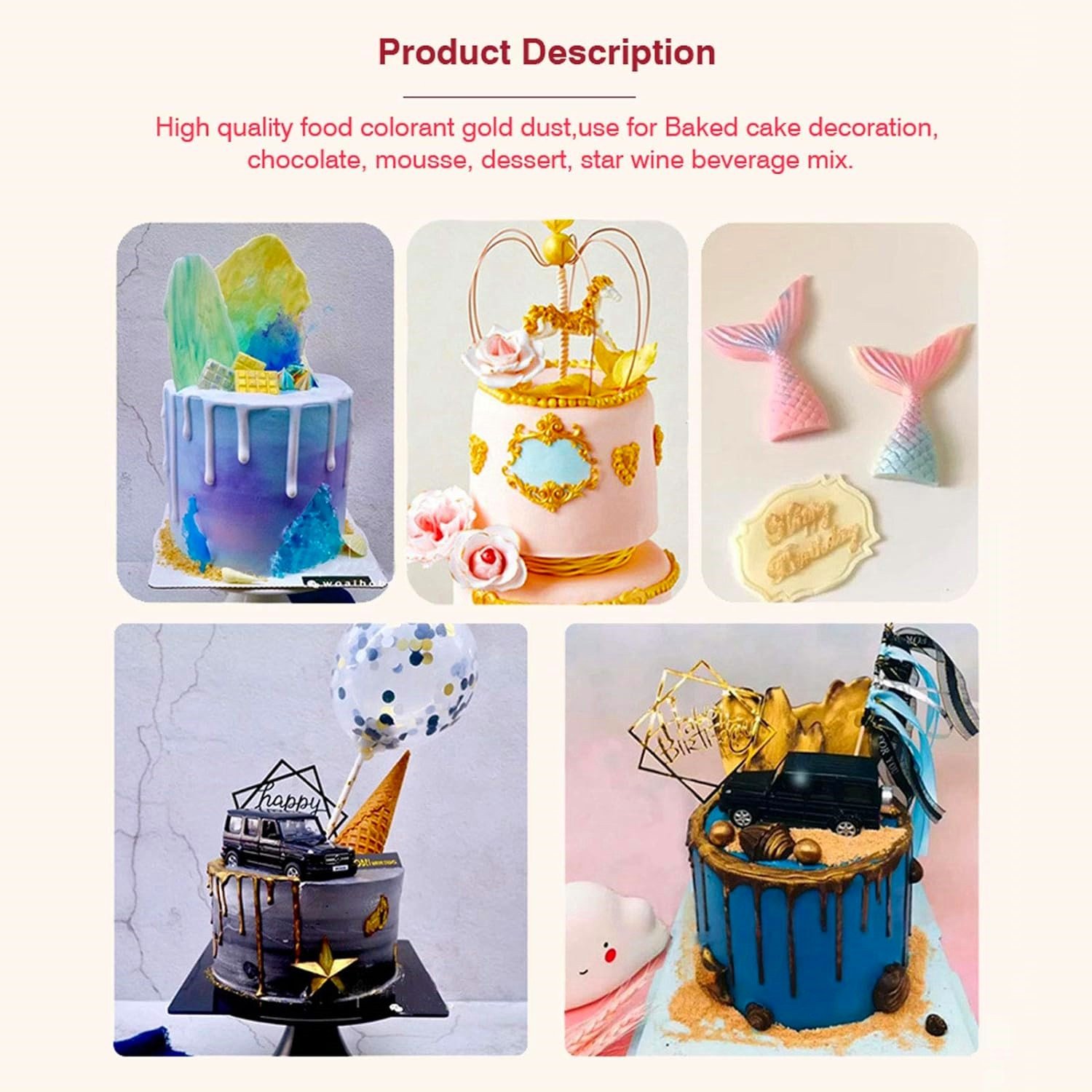 4g Bottle of Edible Glitter Dust edible glitter for drinks