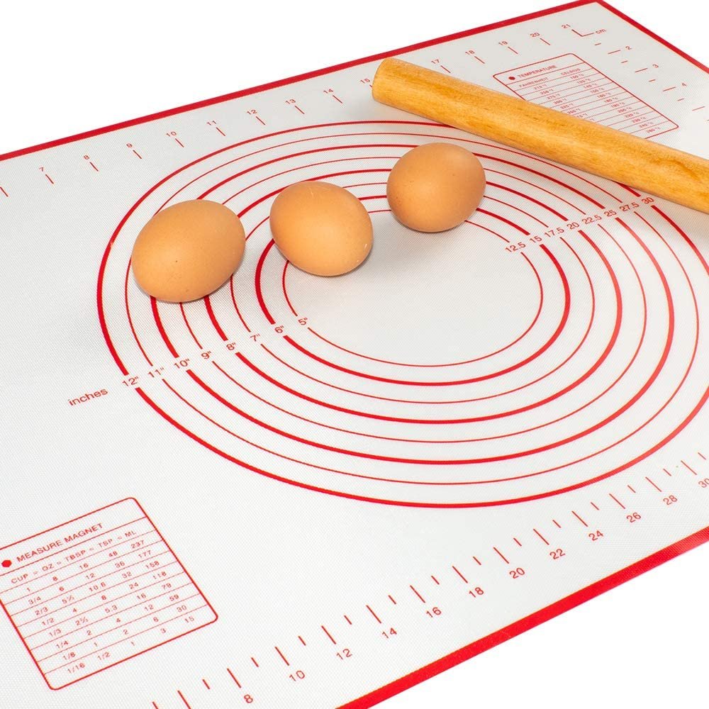 Best selling custom airy silicone baking pastry mat for kneading dough with measurements perfect for table placement