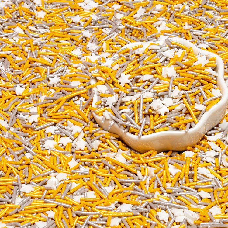 Guaranteed Quality Proper Price Gold Edible Glitter White Star Cake Sprinkles