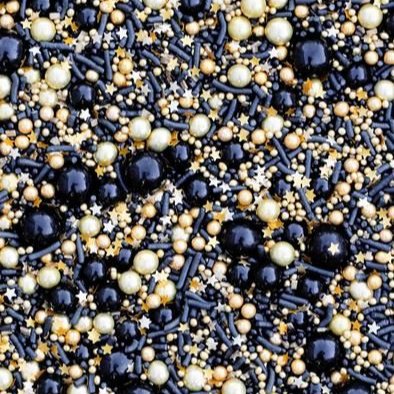 High Quality Edible Black Gold Sprinkles Fancy Toppings For Cake Premium Baking Decorations Sweetapolita