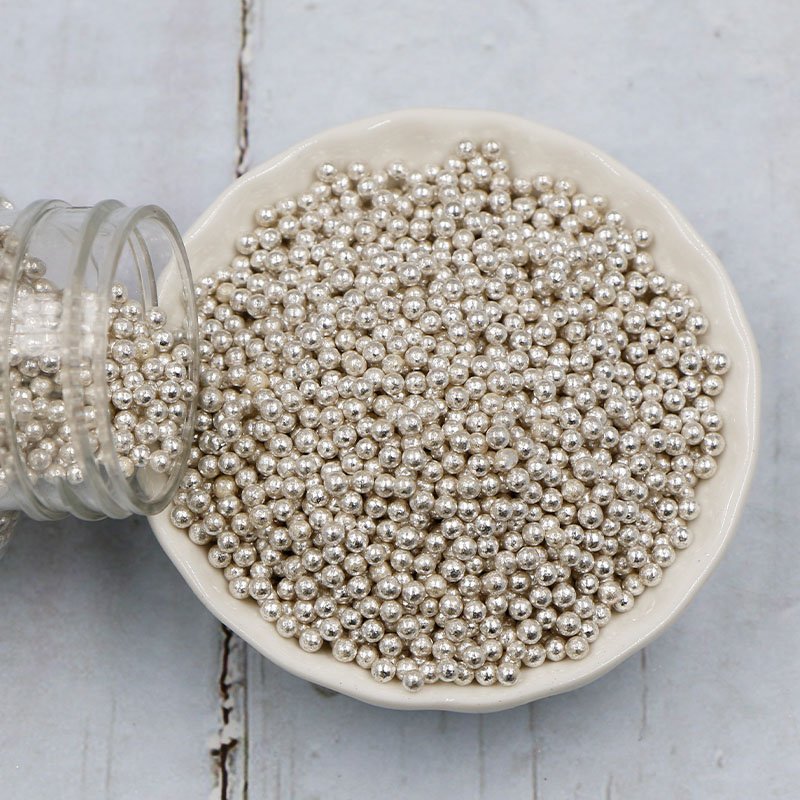silver edible sugar beads metallic sprinkle sugar balls cake sprinkles sugar pearl cake decorating supplies