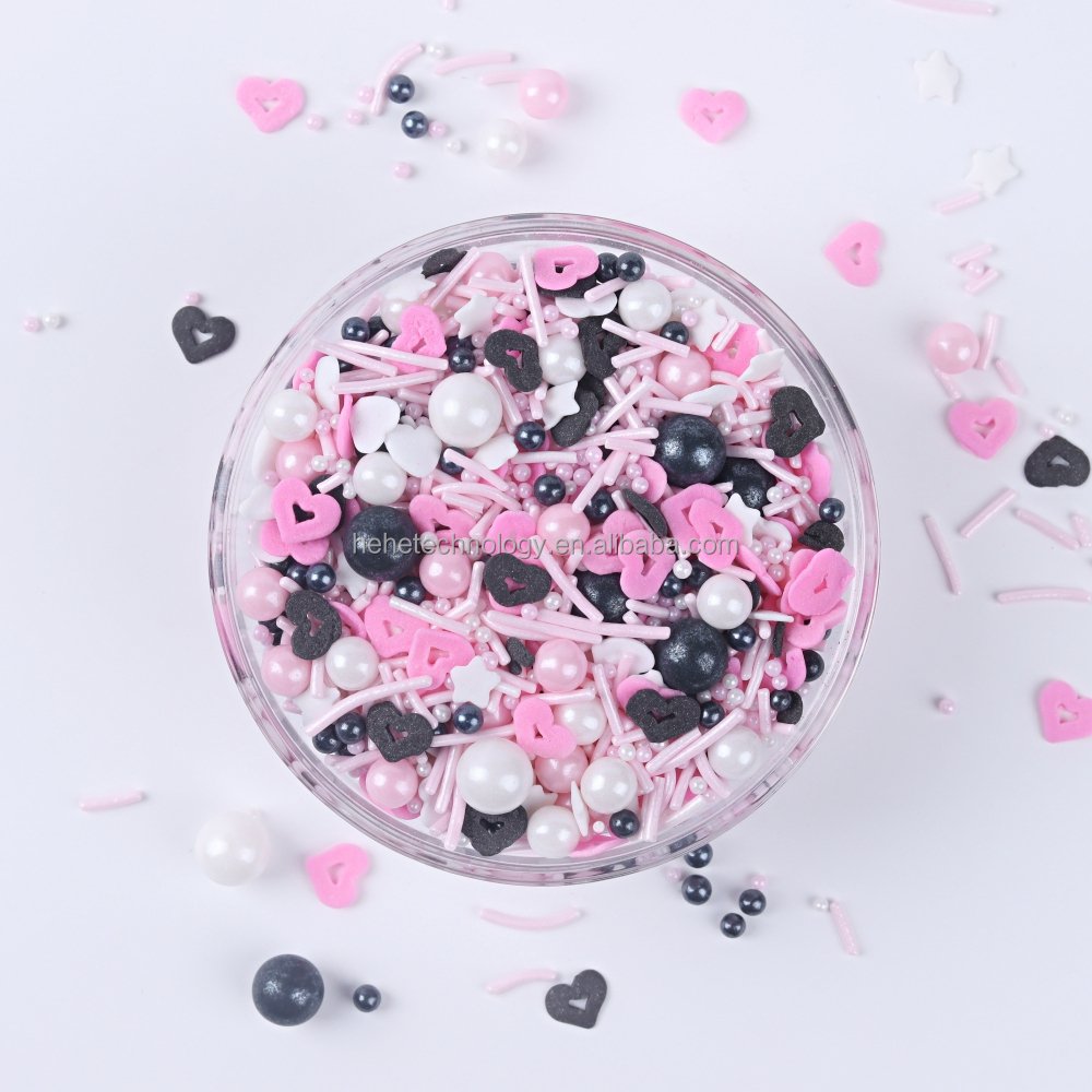 Black Pearl Edibles Cake Accessories Valentines Day Sprinkles Comestibles Al Mayor Cake Decorating Supplies Sprinkles In Bulk