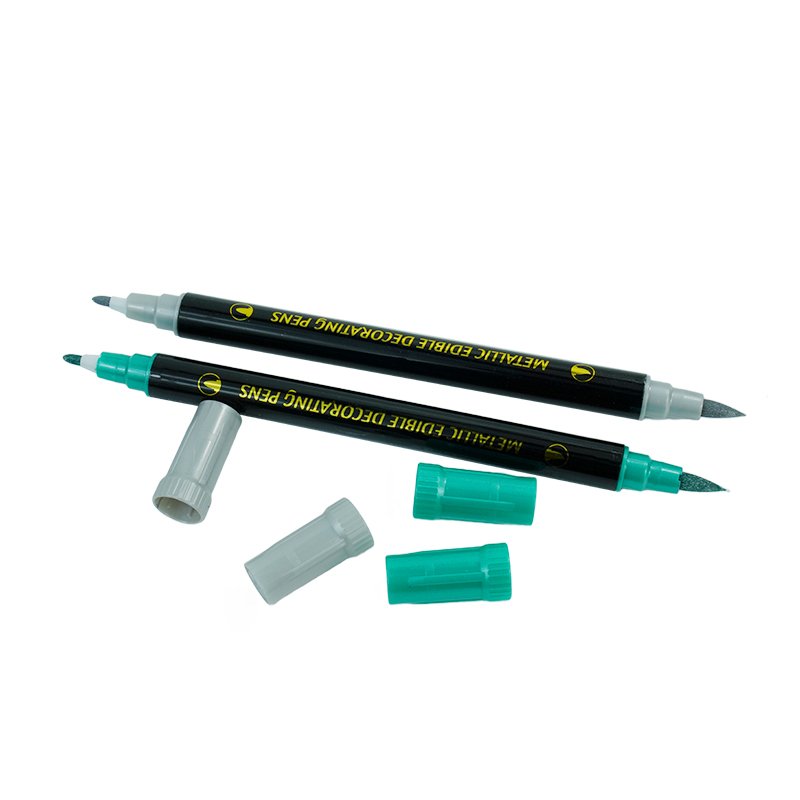 Dual Tipped Metallic Edible Ink Decorating Pen Perfect for Royal Icing Fondant and Gumpaste