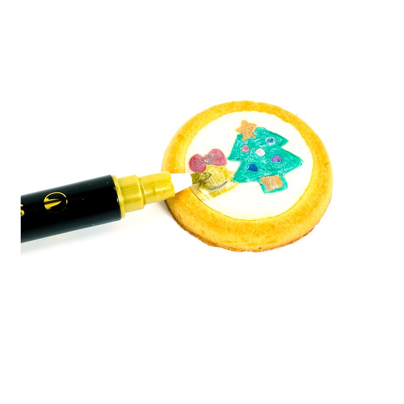 Dual Tipped Metallic Edible Ink Decorating Pen Perfect for Royal Icing Fondant and Gumpaste
