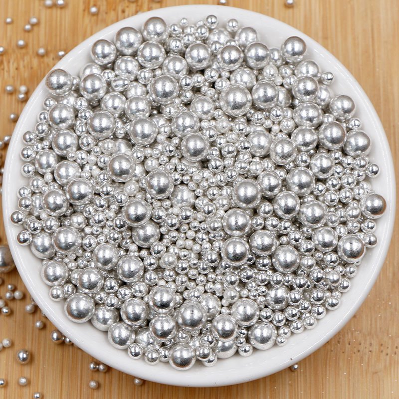 7mm edible silver pearls sprinkles cake decoration sugar cakes bakery decoration ingredients