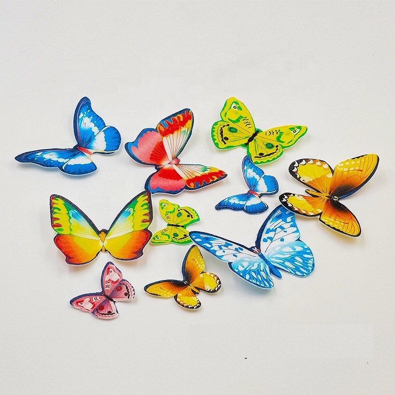 Mixed Butterfly Flowers Edible Glutinous Wafer Rice Paper Cake Cupcake Toppers Cake Decoration