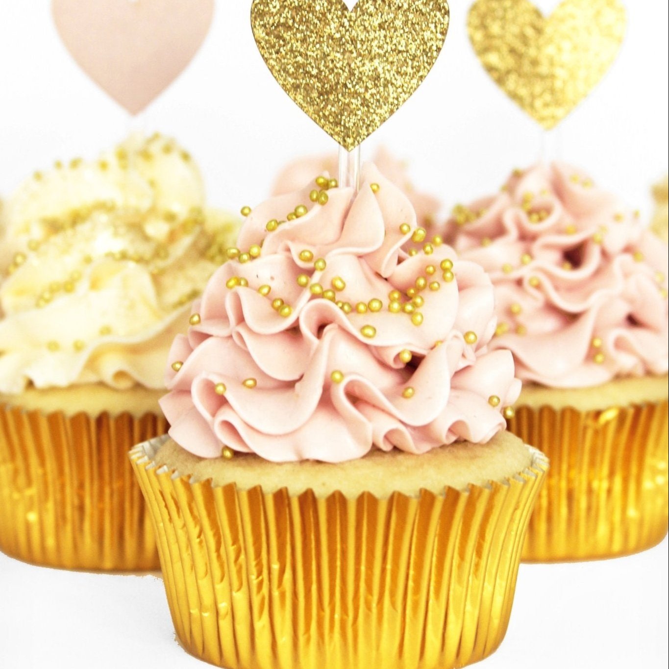 Metallic Gold Caviar Bulk Sprinkle, Tiny Sized Metallic Golden Beads with Bag Pack