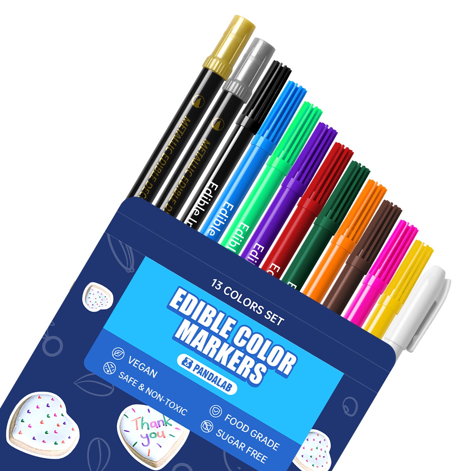 Hot sell Food Coloring Marker Pens Dual Sided Food Grade and Edible Pen Gourmet Writers for Cake Decorating Cookies baking