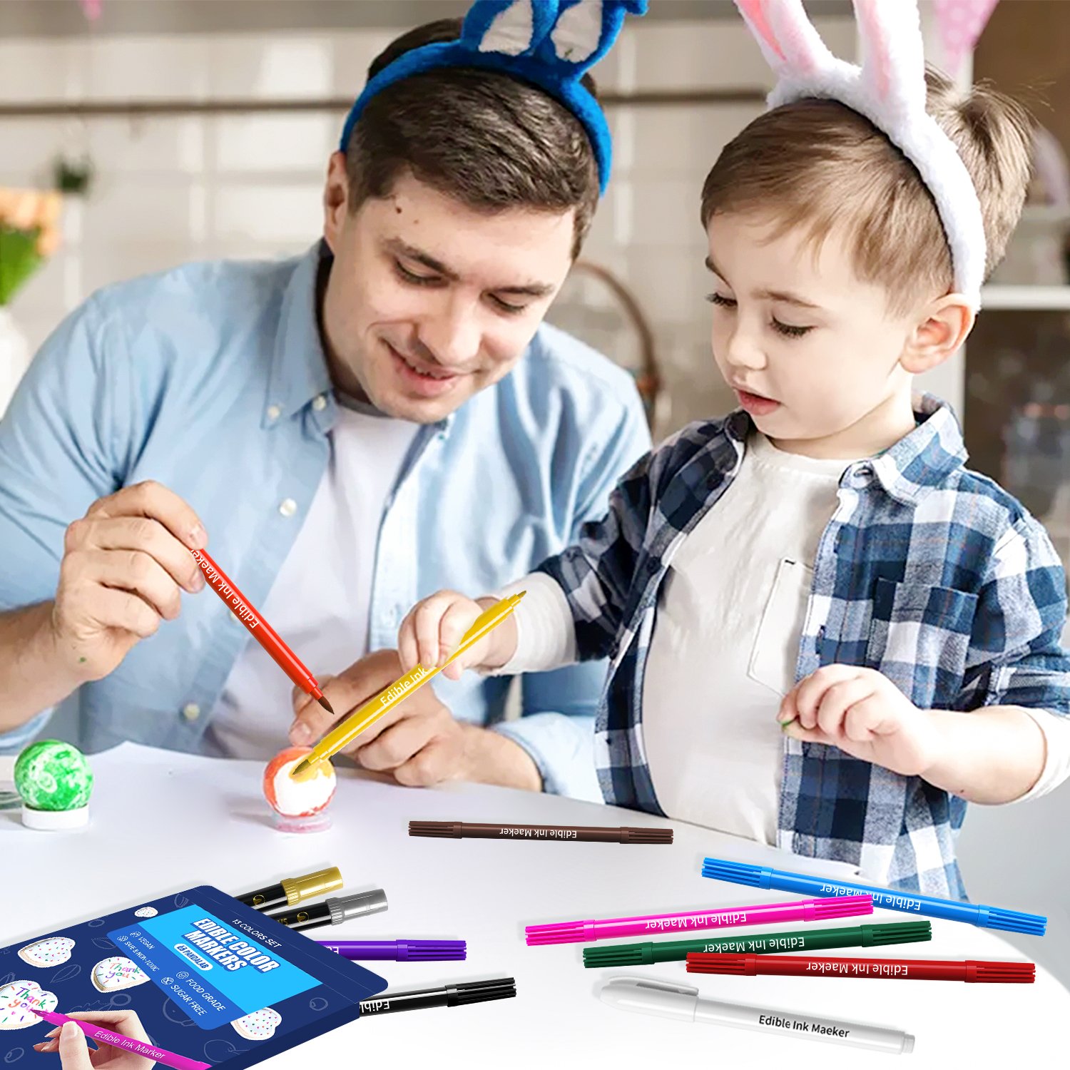 Hot sell Food Coloring Marker Pens Dual Sided Food Grade and Edible Pen Gourmet Writers for Cake Decorating Cookies baking