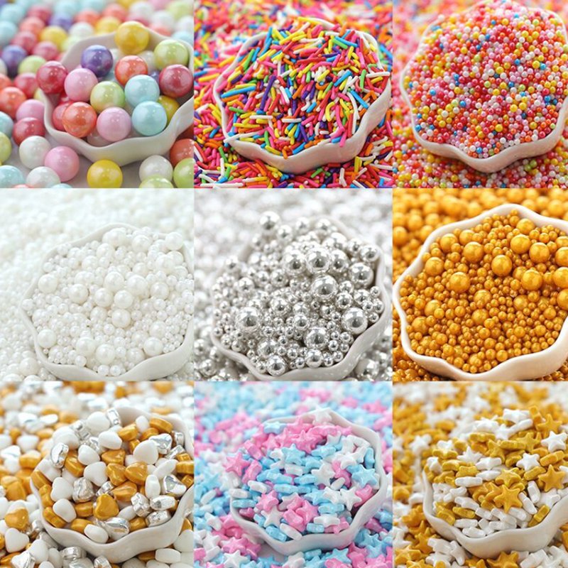 Chroampamda Wholesale Hot Sale Different Size Sugar Beads Cake Bakery Decoration Edible Sprinkles in Bulk
