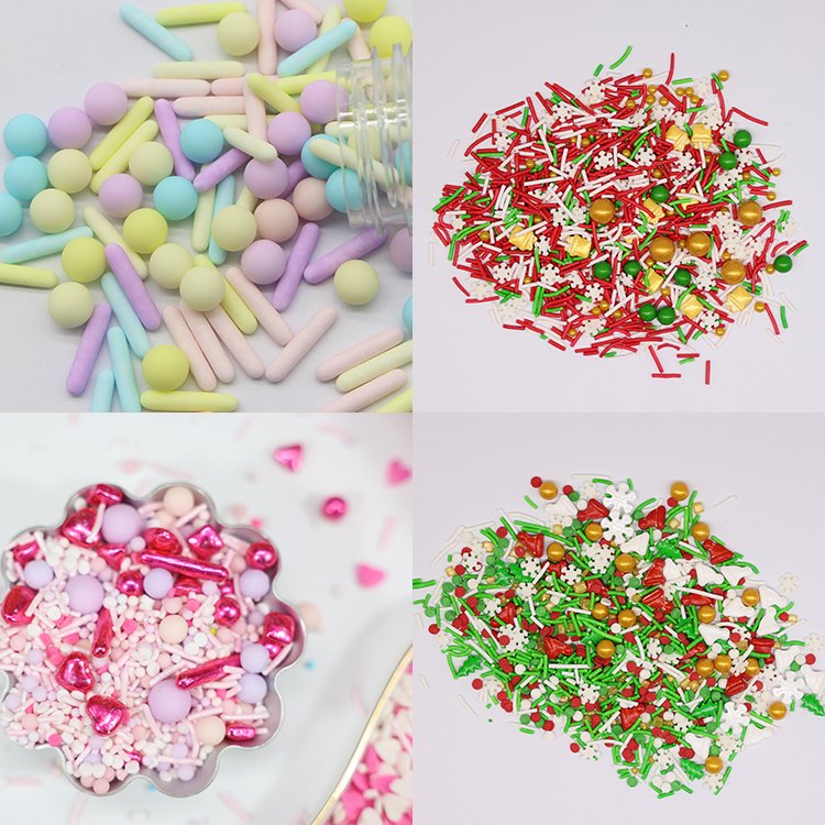 Rose Red Edible Jimmies/Vermicelli sugar sprinkle for Cake Decoration