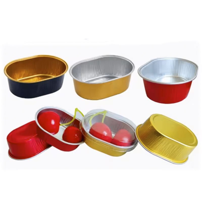 58ml Disposable Ramekin Aluminum Cupcake Cups, Silver Foil Baking Cups Muffin Liners For Cupcake, Egg Tart Pudding Creme Brulee
