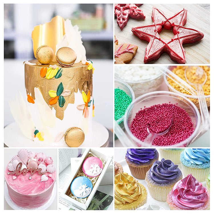 Bakery Ingredients Decorations cake sprinkles Gold Metallic Luster Dust powder Food Grade Pigments