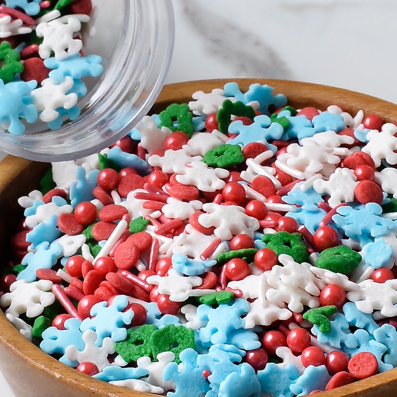 Factory direct 7 mixing color edible confetti candy rainbow tablets in 85g bottle bakery decoration ingredients