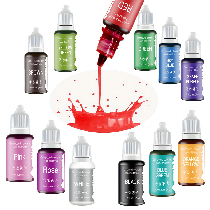 Gel Liquid Food Coloring Bakery Decoration Ingredients for Cake Decorating Easter Egg Cooking Fondant