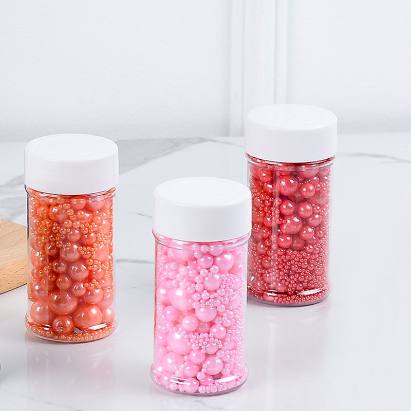 Factory direct mix edible molded dragee pearlized multi size colorful ball mix nonpareils in 85g bottle for bakery decoration