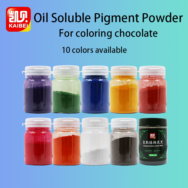 15g Black Oil Soluble Food Grade Colorant Set 10 Colors Food Coloring Powder For Chocolate / Macaron