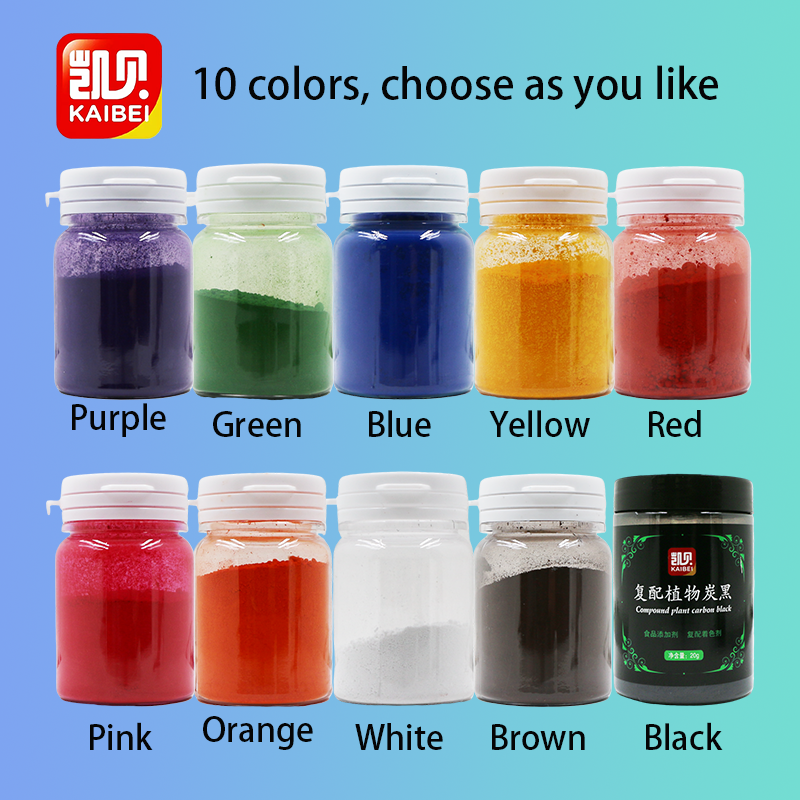 15g Black Oil Soluble Food Grade Colorant Set 10 Colors Food Coloring Powder For Chocolate / Macaron