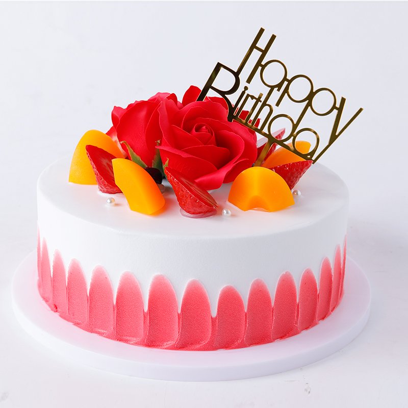 High quality hot sale cheap bakery window display beautiful fruit christmas cake model fake cake
