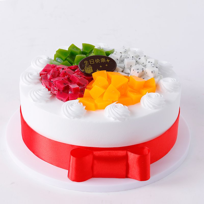 High quality hot sale cheap bakery window display beautiful fruit christmas cake model fake cake