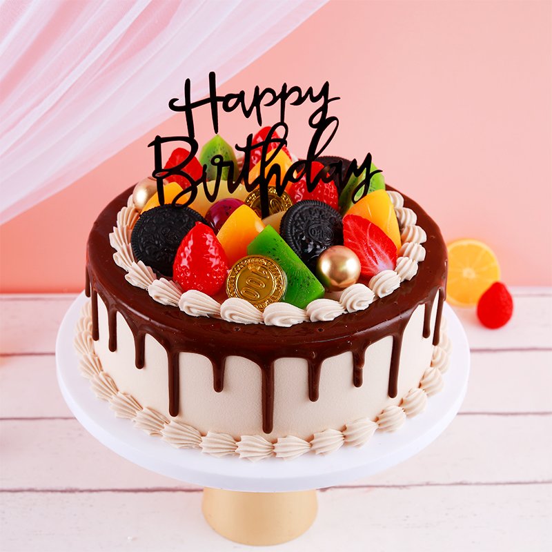 High quality hot sale cheap bakery window display beautiful fruit christmas cake model fake cake