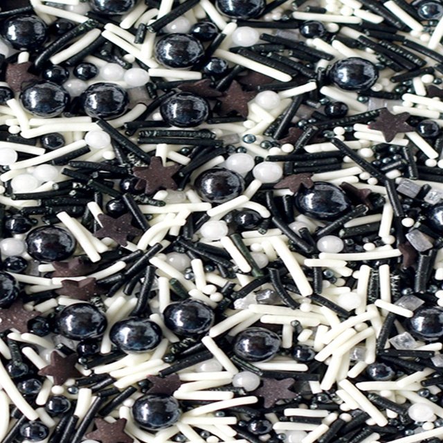 Wholesale Black Edible Candy Sprinkles For Cake Decorations,Sugar Vermicelli Colored Cake Decoration